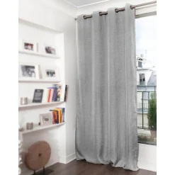 Rideau Occultant Total Oeillets Gris MC732 130 x 260 (LxH)