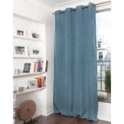 Rideau Occultant Total Oeillets Bleu MC56 130 x 260 (LxH)