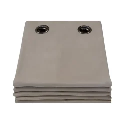 Rideau Occultant Total Velours Oeillets Gris MC740 135 x 260 (LxH)