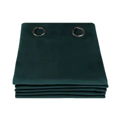Rideau Occultant Total Velours Oeillets Vert MC228 135 x 260 (LxH)