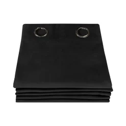 Rideau Occultant Total Velours Oeillets Noir MC710 135 x 260 (LxH)