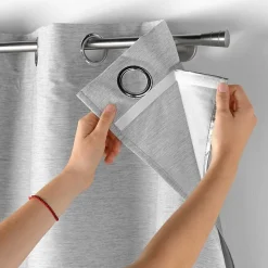 Rideau occultant/thermique/phonique doublure amovible 140 x 260 cm Coverline Gris