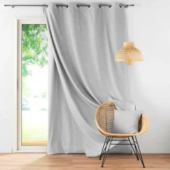 Rideau occultant/thermique/phonique doublure amovible 140 x 260 cm Coverline Gris