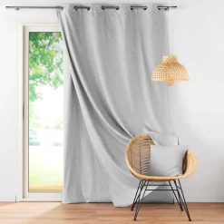 Rideau occultant/thermique/phonique doublure amovible 140 x 260 cm Coverline Gris
