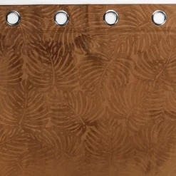 Rideau occutant 140 x 240 cm en velours relief Analia Camel