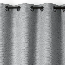 Rideau phonique coton et chanvre tressage naturel (140x240 cm - Bleu)