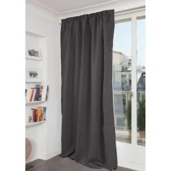 Rideau phonique Galon fronceur - Gris MC732 140 x 260 (LxH) MOONDREAM