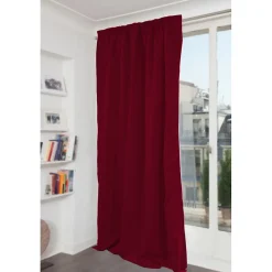 Rideau phonique Galon fronceur - Rouge MC330 140 x 300 (LxH) MOONDREAM