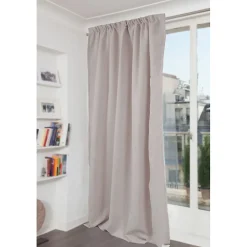Rideau phonique Galon fronceur - Gris MC17 140 x 260 (LxH) MOONDREAM