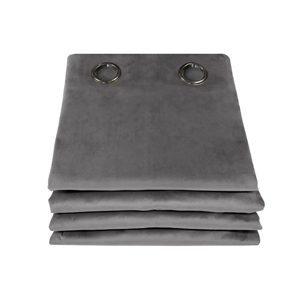 Rideau phonique séparateur pièce Oeillet + bas ourlet Gris MC09 135 x 250 (LxH)
