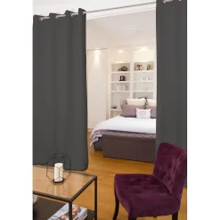 Rideau phonique séparateur Oeillets Gris MC732 140 x 250 (LxH)
