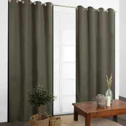 Rideau Sevag vert kaki l.140 x H.240 cm