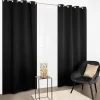 Rideau Sky occultant polyester satin noir l.135 x H.240 cm