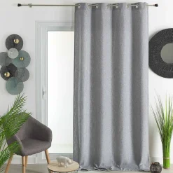 Rideau tamisant - - Effet tissé (140x260 cm - Gris clair)