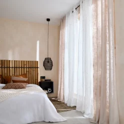 Rideau tamisant à œillets Alan beige nude H.260 x l.140cm Rocle