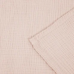 Rideau tamisant à œillets effet gaze de coton rose nude H.260 x l.140cm GoodHome Jalna