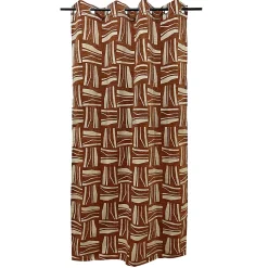 Rideau tamisant à œillets Eden imprimé ethnique multicouleurs H.260 x l.140cm Ornami