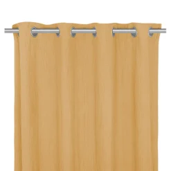 Rideau tamisant à œillets effet gaz de coton Jalna marron camel H.260 x l.140cm GoodHome