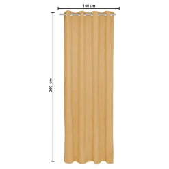 Rideau tamisant à œillets effet gaz de coton Jalna marron camel H.260 x l.140cm GoodHome