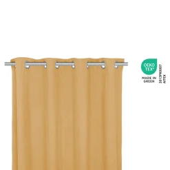 Rideau tamisant à œillets effet gaz de coton Jalna marron camel H.260 x l.140cm GoodHome