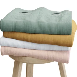 Rideau tamisant à œillets effet gaz de coton Jalna marron camel H.260 x l.140cm GoodHome
