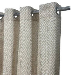 Rideau tamisant à œillets effet jacquard Mafana coton noir et blanc H.260 x l.140cm GoodHome