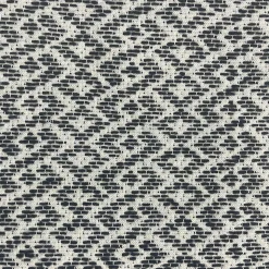Rideau tamisant à œillets effet jacquard Mafana coton noir et blanc H.260 x l.140cm GoodHome