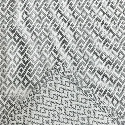 Rideau tamisant à œillets effet jacquard Mafana coton noir et blanc H.260 x l.140cm GoodHome