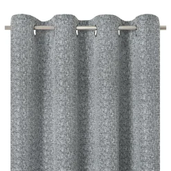 Rideau tamisant à œillets effet jacquard Jind gris H.260 x l.140cm GoodHome