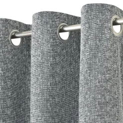 Rideau tamisant à œillets effet jacquard Jind gris H.260 x l.140cm GoodHome