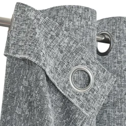 Rideau tamisant à œillets effet jacquard Jind gris H.260 x l.140cm GoodHome