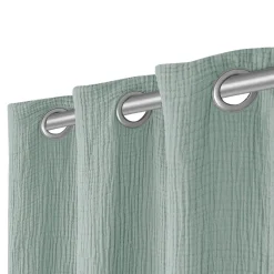 Rideau tamisant à œillets effet gaz de coton Jalna vert clair H.260 x l.140cm GoodHome