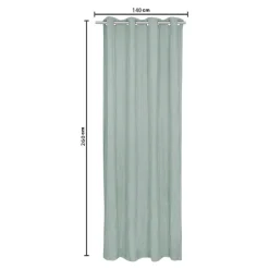 Rideau tamisant à œillets effet gaz de coton Jalna vert clair H.260 x l.140cm GoodHome