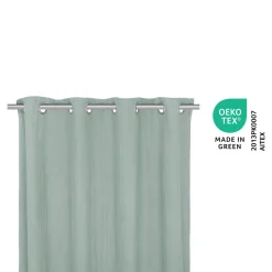 Rideau tamisant à œillets effet gaz de coton Jalna vert clair H.260 x l.140cm GoodHome