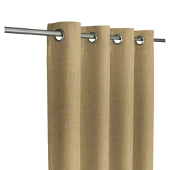 Rideau tamisant à œillets effet tissé Novan jaune H.260 x l.140cm GoodHome
