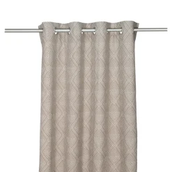 Rideau tamisant à œillets effet jacquard Waru beige H.260 x l.140cm GoodHome