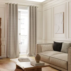 Rideau tamisant à œillets effet jacquard Waru beige H.260 x l.140cm GoodHome