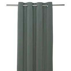Rideau tamisant à œillets effet velours Valgreta vert foncé H.260 x l.140cm GoodHome
