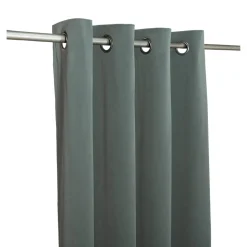 Rideau tamisant à œillets effet velours Valgreta vert foncé H.260 x l.140cm GoodHome
