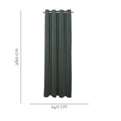 Rideau tamisant à œillets effet velours Valgreta vert foncé H.260 x l.140cm GoodHome