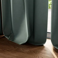 Rideau tamisant à œillets effet velours Valgreta vert foncé H.260 x l.140cm GoodHome