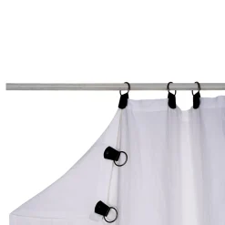 Rideau tamisant à œillets en lin Ambala blanc H.260 x l.140cm GoodHome