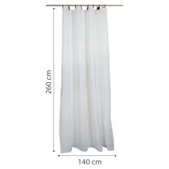 Rideau tamisant à œillets en lin Ambala blanc H.260 x l.140cm GoodHome