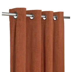 Rideau tamisant à œillets effet chenille Pahea terracotta H.260 x l.135cm GoodHome