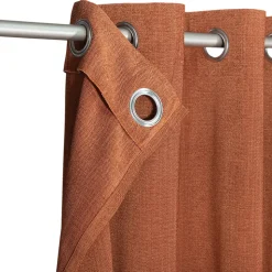 Rideau tamisant à œillets effet chenille Pahea terracotta H.260 x l.135cm GoodHome