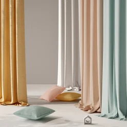 Rideau tamisant à œillets effet gaz de coton Jalna blanc H.260 x l.140cm GoodHome