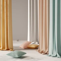 Rideau tamisant à œillets effet gaz de coton Jalna blanc H.260 x l.140cm GoodHome
