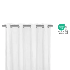 Rideau tamisant à œillets effet gaz de coton Jalna blanc H.260 x l.140cm GoodHome