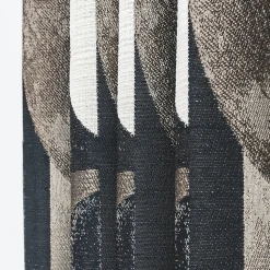 Rideau tamisant à œillets effet jacquard Janis feuillage noir H.260 x l.140cm Rocle