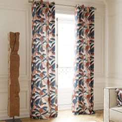 Rideau tamisant à œillets effet jacquard Solana feuillage multicouleurs H.260 x l.140cm GoodHome